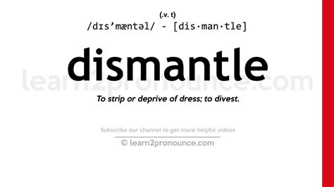 Dismantle Meaning .